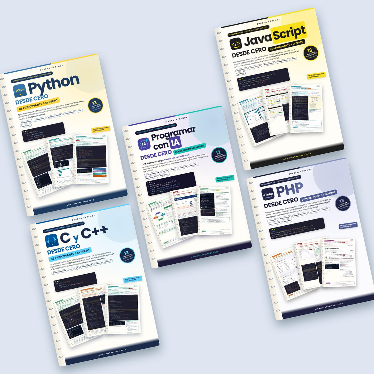 Pack Programador: Python, JavaScript, C/C++, PHP + Programar con IA