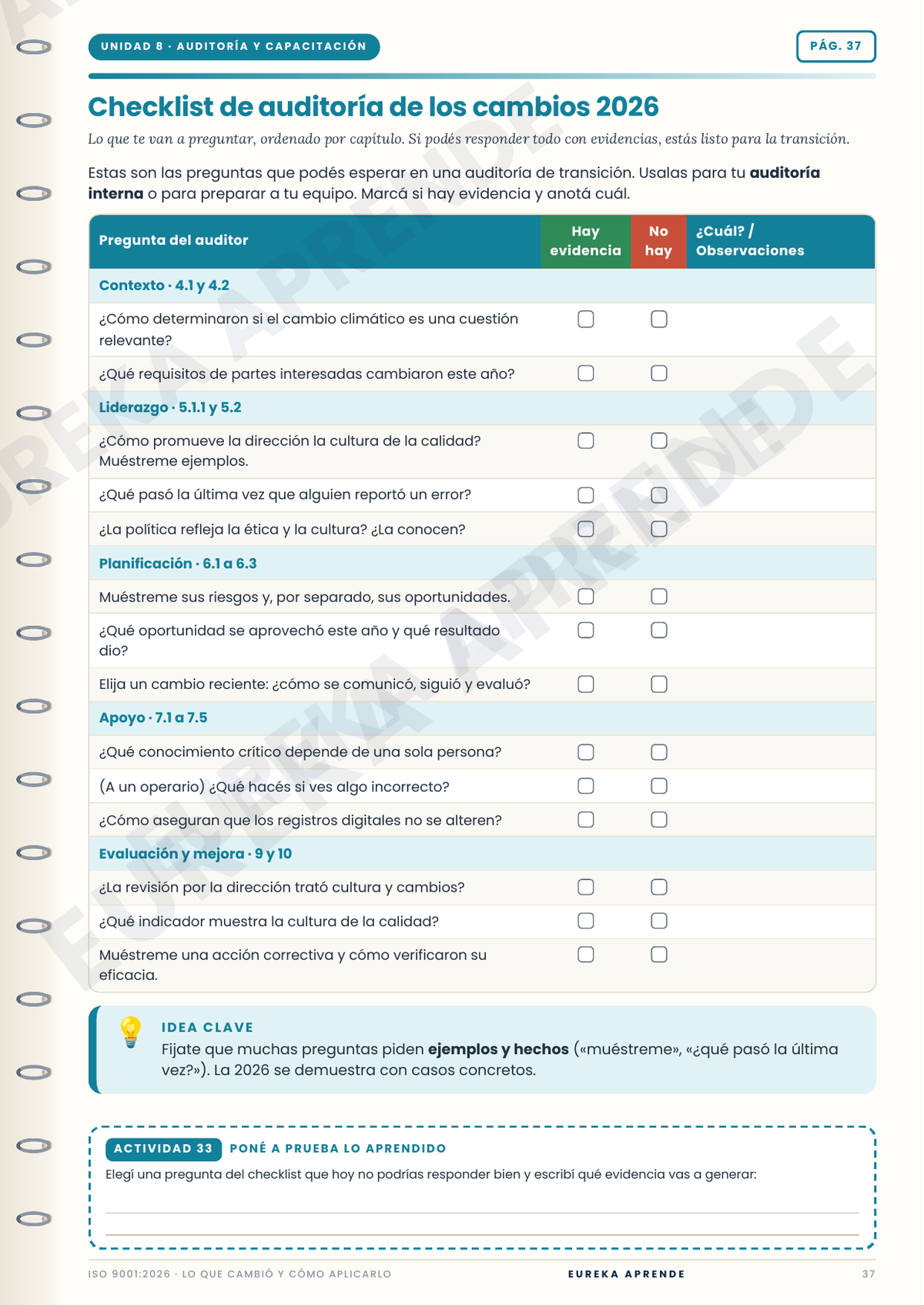 Sistema de Gestión de la Calidad | ISO 9001 | Interpreta y aplica